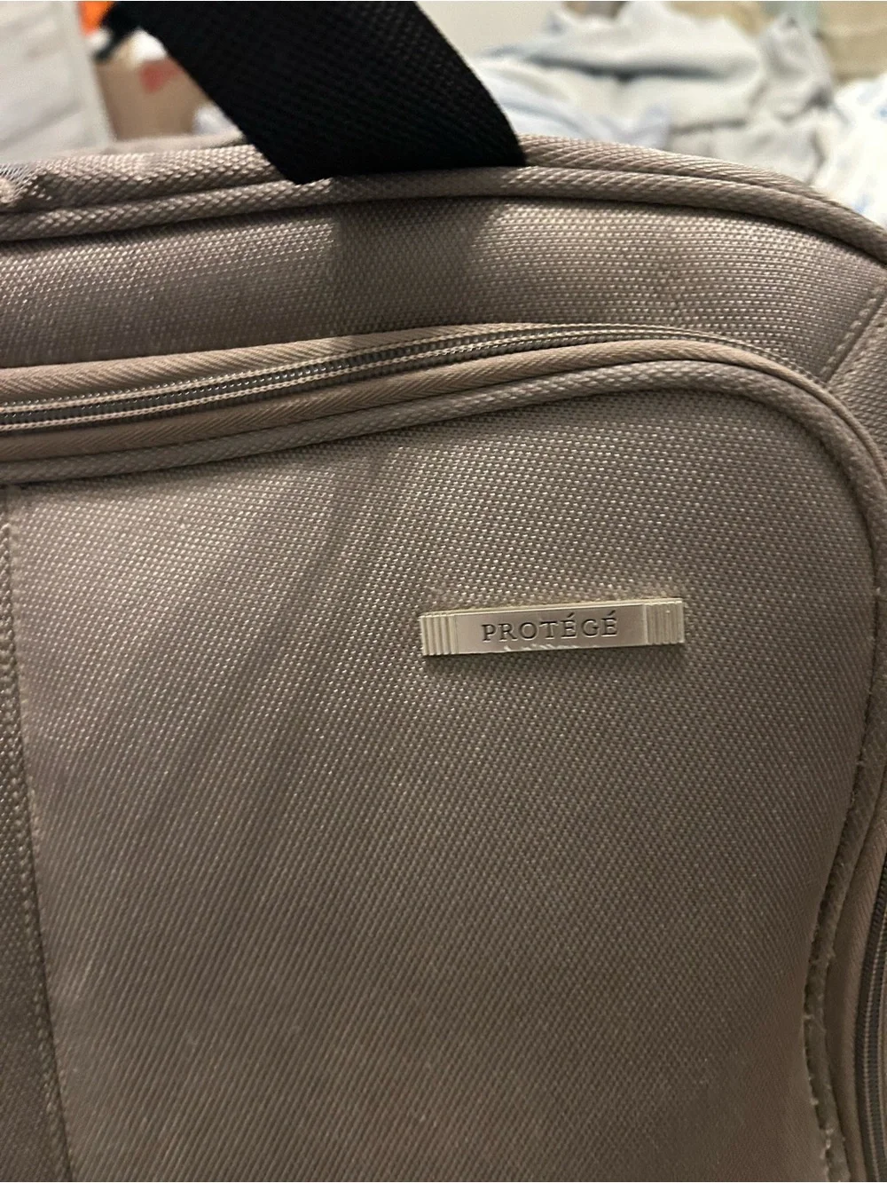 Professional Taupe Laptop Briefcase with Wheels - Men Bags